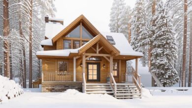 Строительство дома из дерева зимой